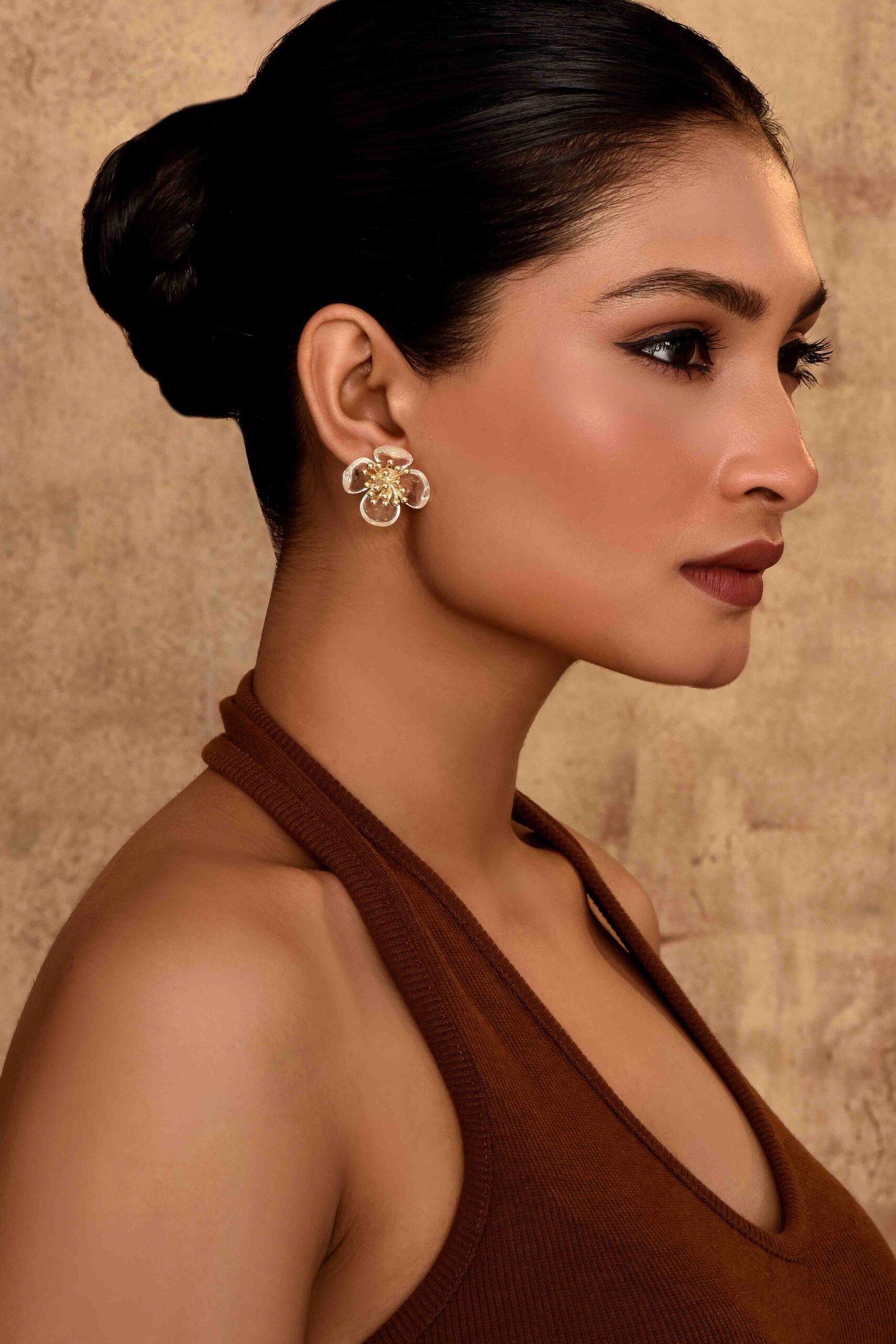 UNIHLC Clear Floral Bloom Studs - Image 3