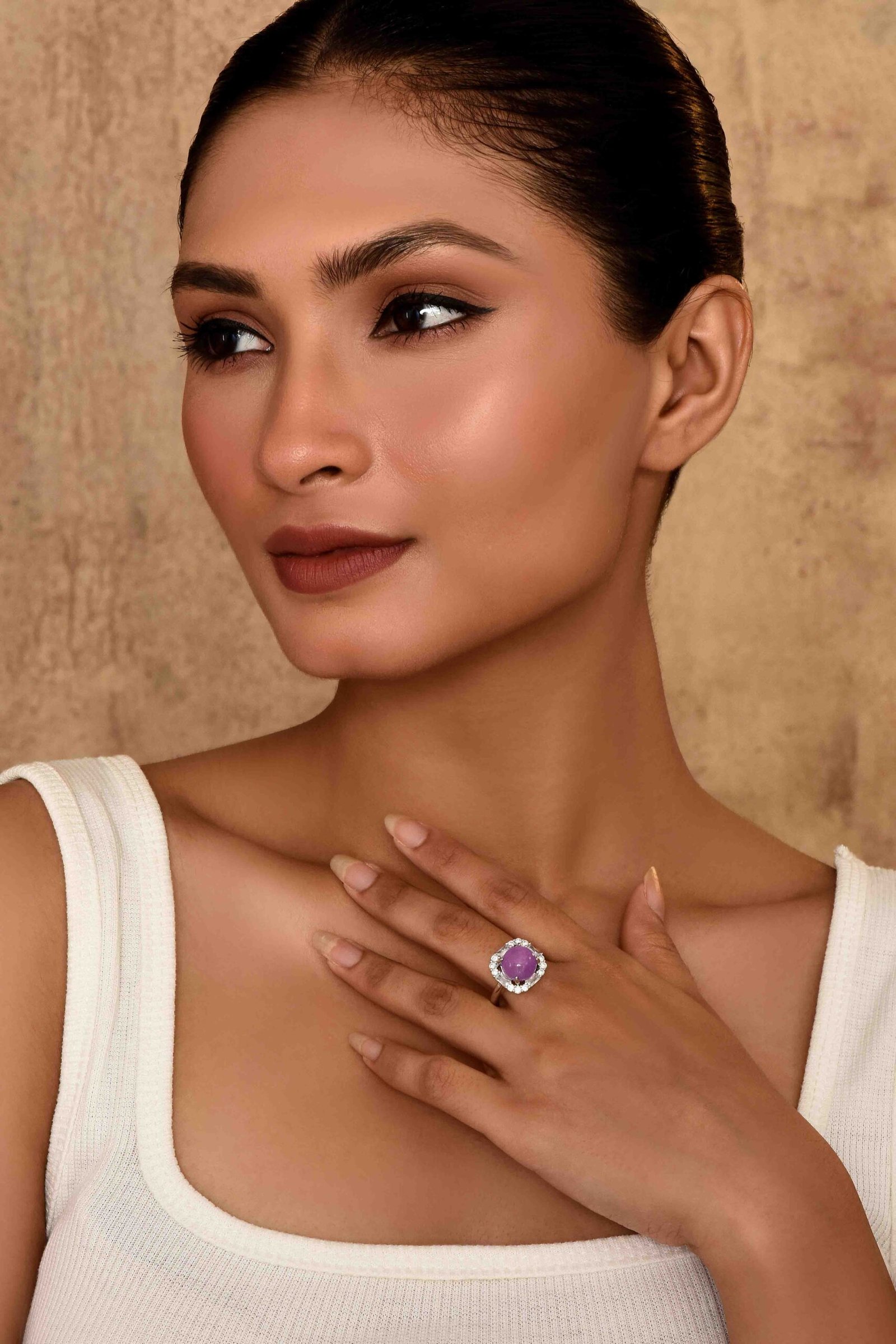 UNIHLC Lavender Halo Ring