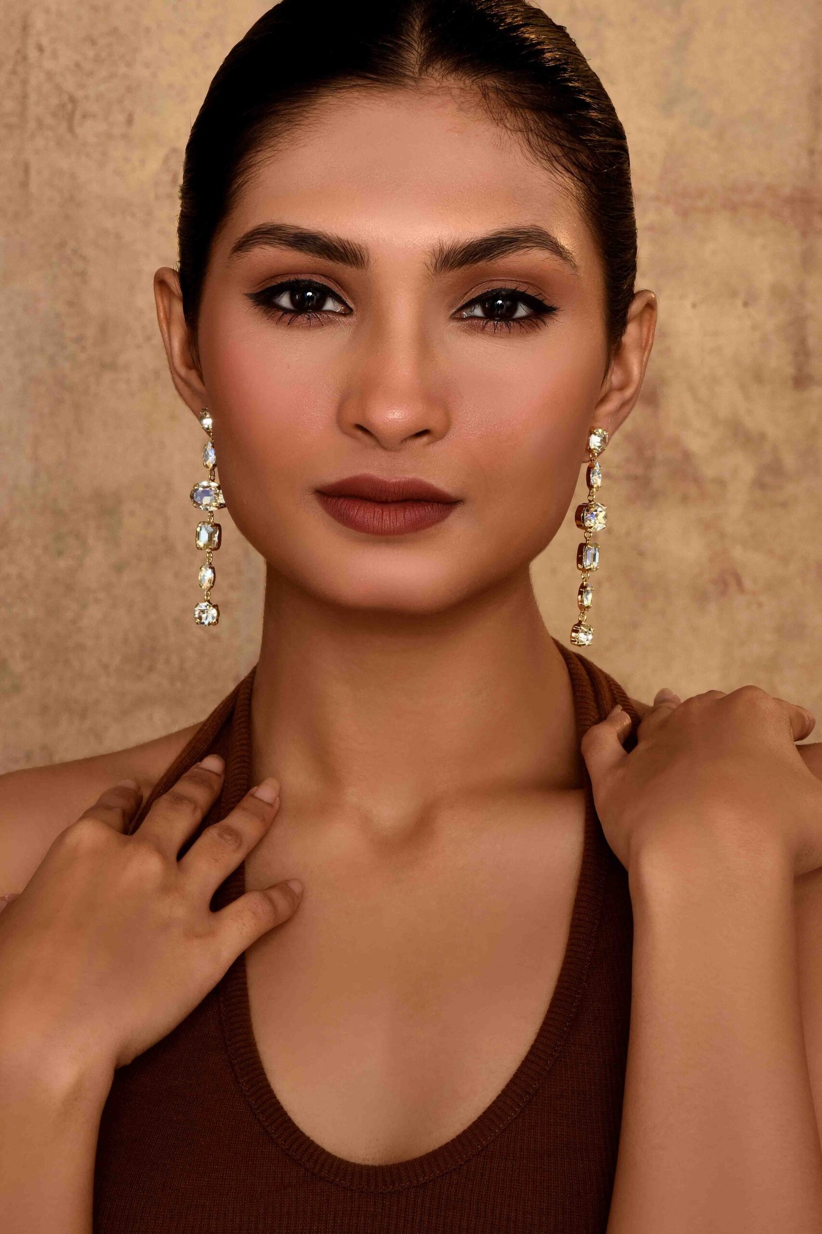 UNIHLC Champagne Luxe Drop Earrings - Image 3