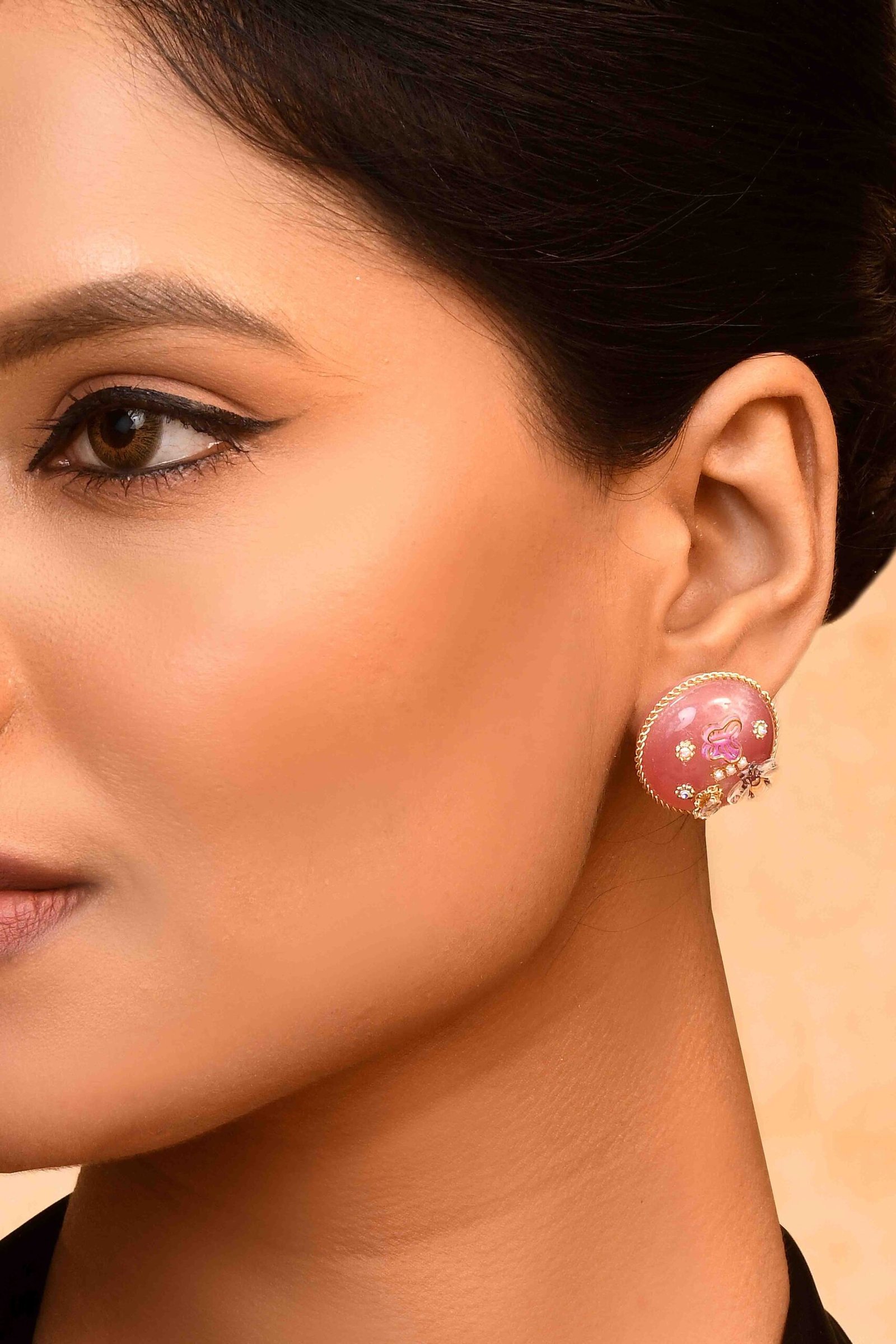UNIHLC Pink Butterfly Studs - Image 2