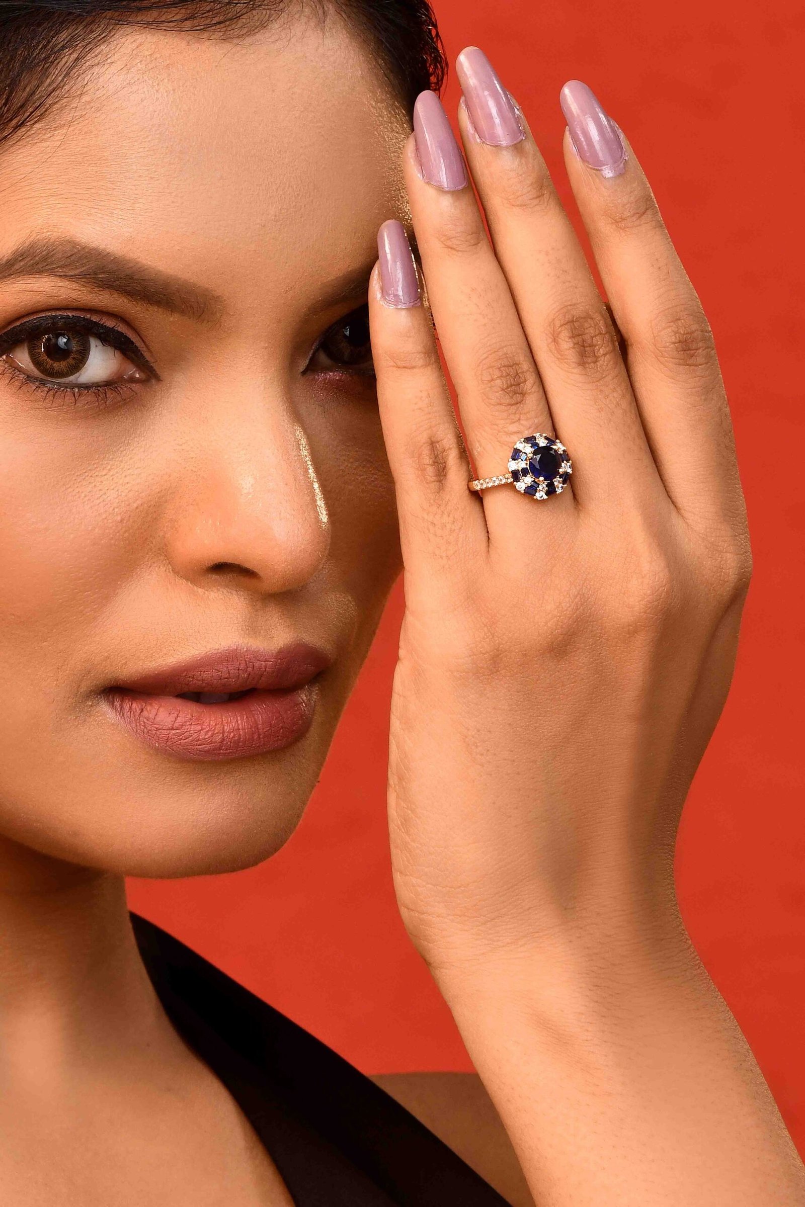 UNIHLC Royal Blue Halo Ring - Image 2