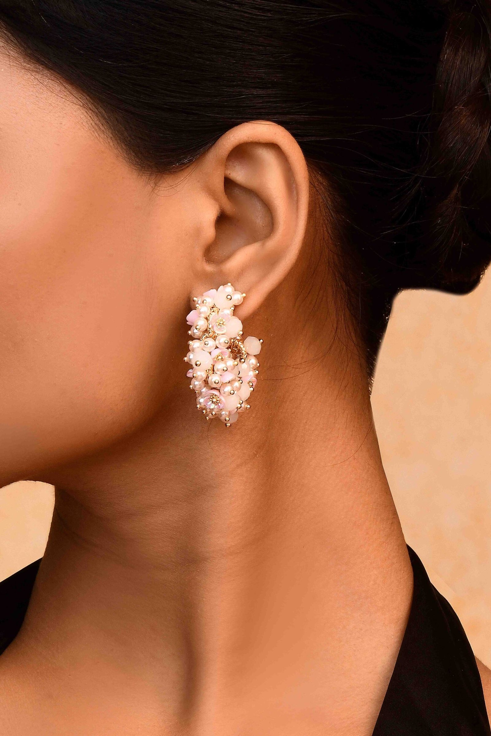UNIHLC Blush Pearl Bloom Hoops - Image 2