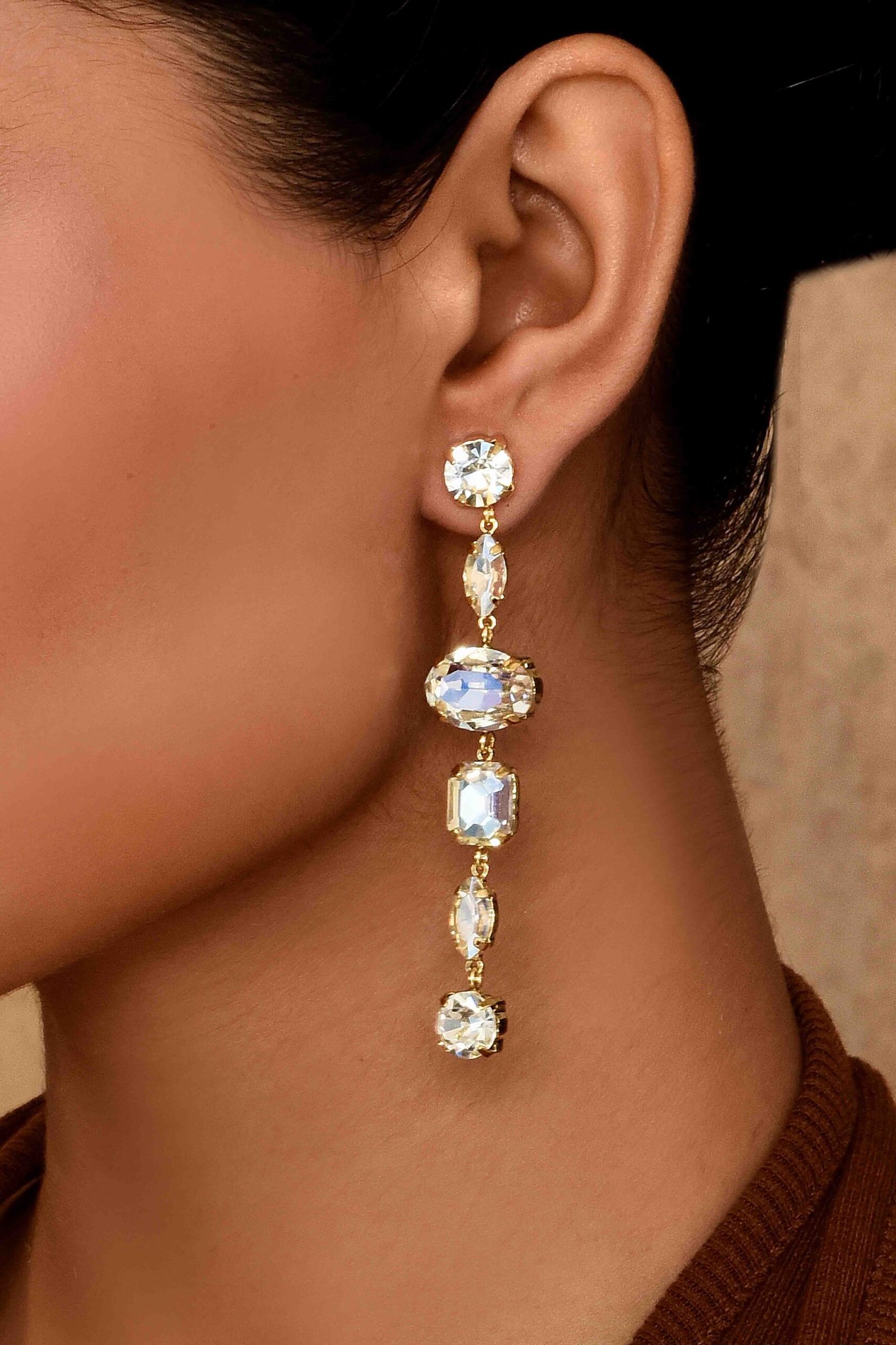 UNIHLC Champagne Luxe Drop Earrings - Image 2