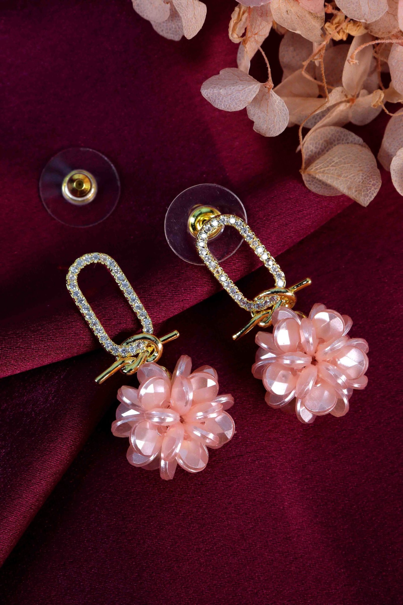 UNIHLC Pink Bloom Earrings - Image 4