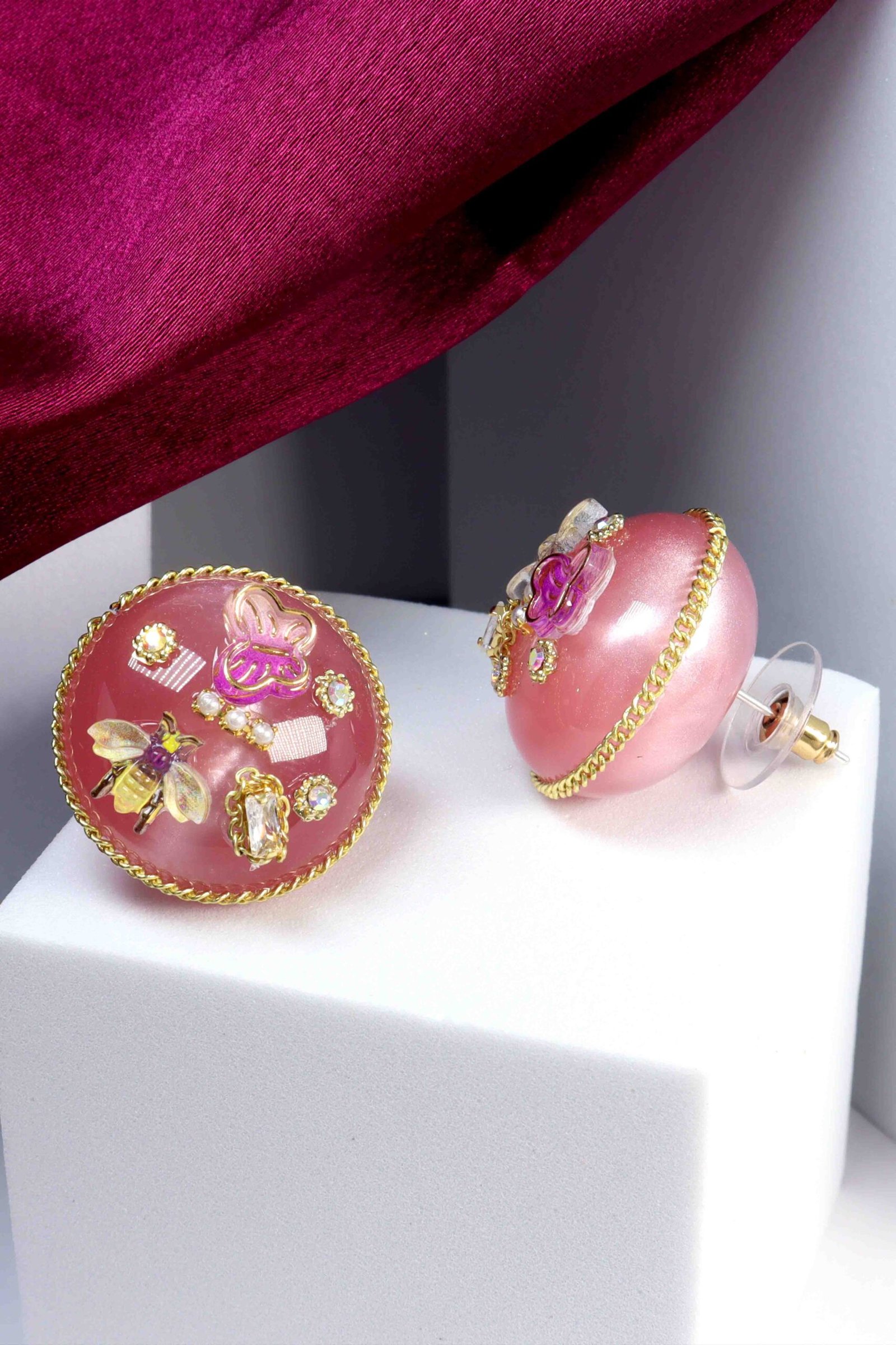 UNIHLC Pink Butterfly Studs - Image 4