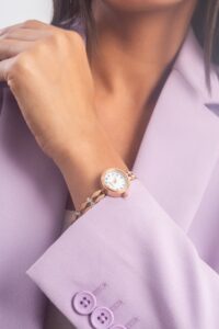 UNIHLC Rose Gold Crystal Watch