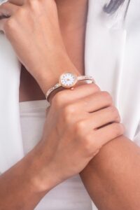 UNIHLC Rose Gold Crystal Watch