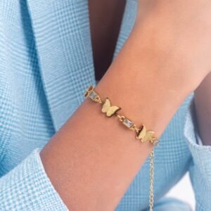UNIHLC Butterfly Charm Cuff