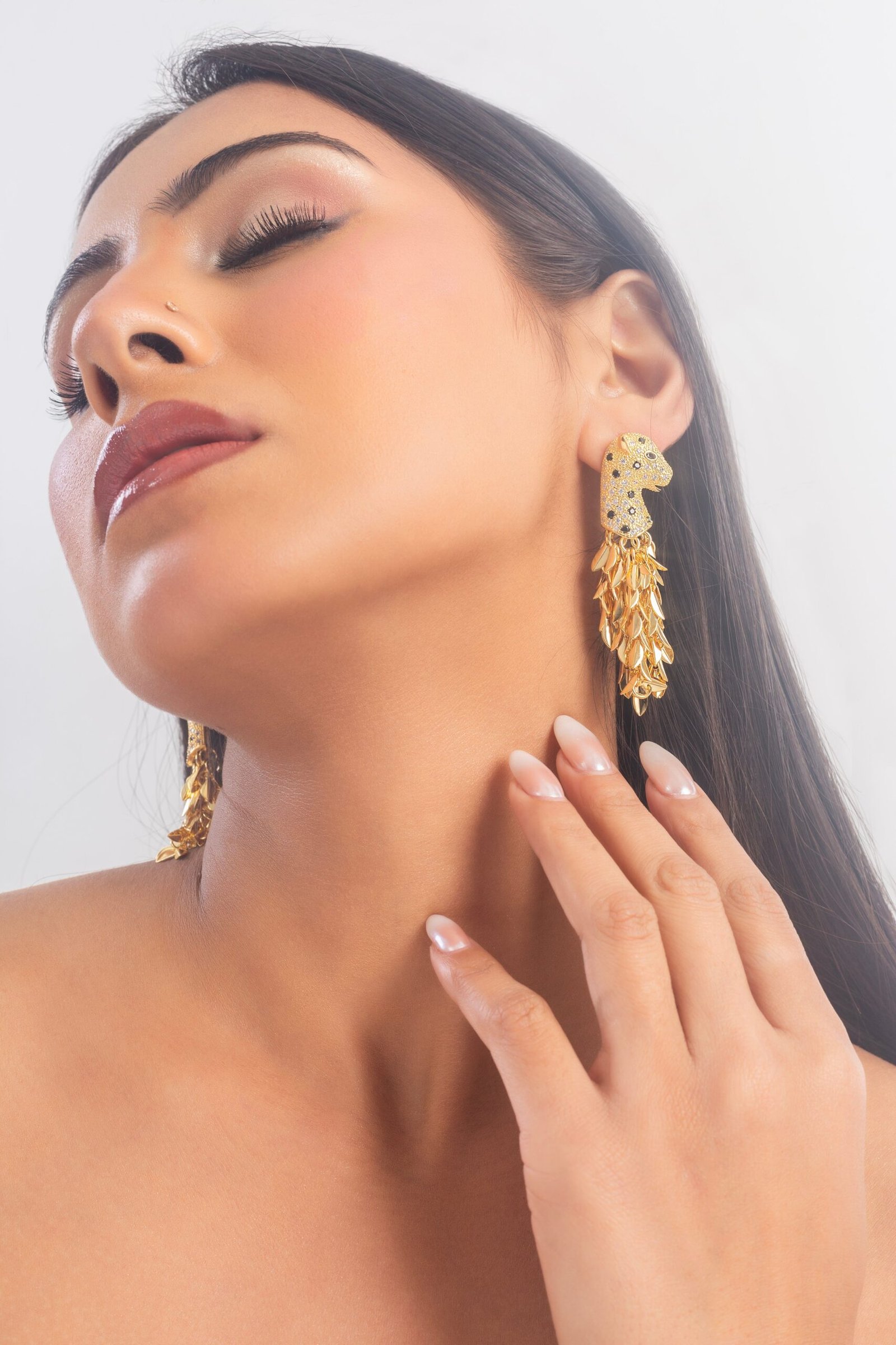 UNIHLC Leopard Frill Earrings - Image 4