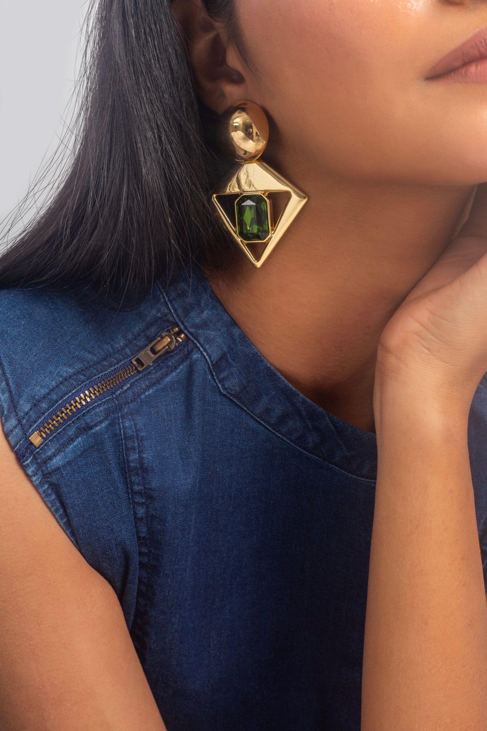 UNIHLC Golden Triangle Earrings - Image 2
