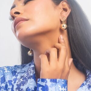 UNIHLC Golden Moon Drop Earrings