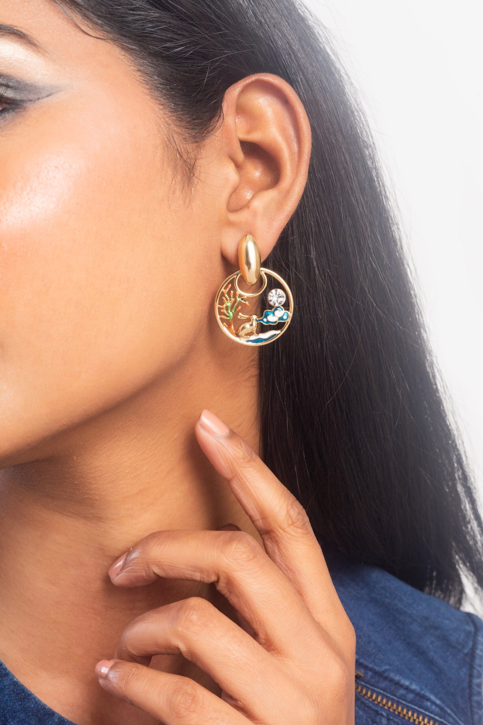 UNIHLC Gold Tone Earrings