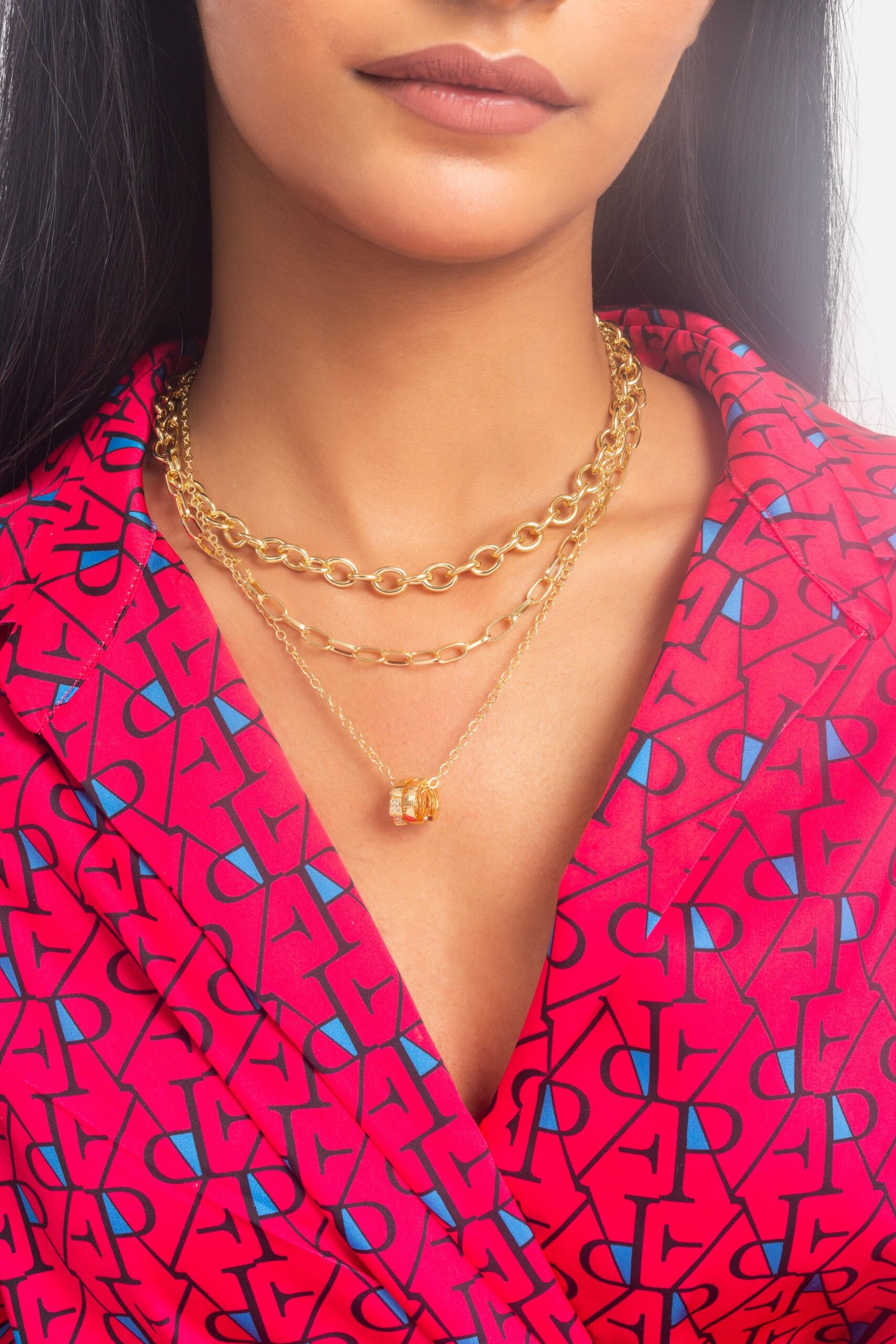UNIHLC Three Layer Layer Bloom Necklace