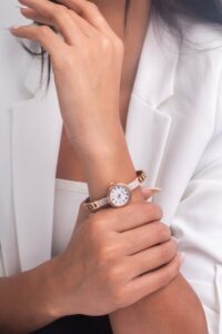 UNIHLC Rose Gold Crystal Dial Watch