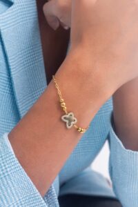 UNIHLC Gold Clover Bracelet