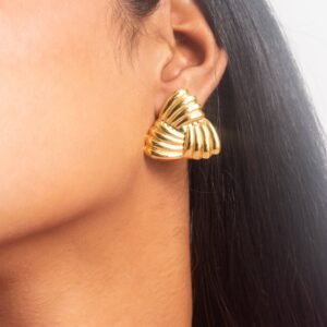 UNIHLC Golden Triangle Knot Earrings