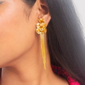 UNIHLC Golden Tassel Earrings