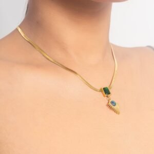 UNIHLC Green Evil Eye Necklece