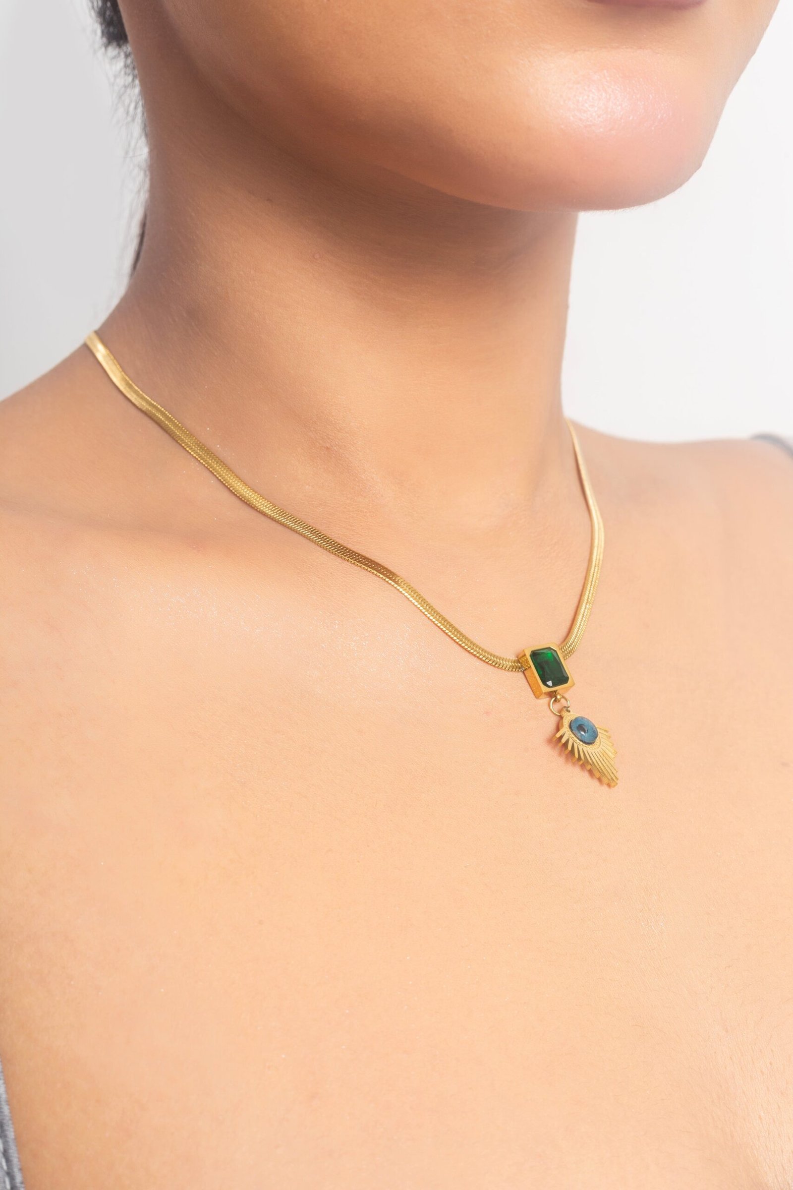 UNIHLC Green Evil Eye Necklece