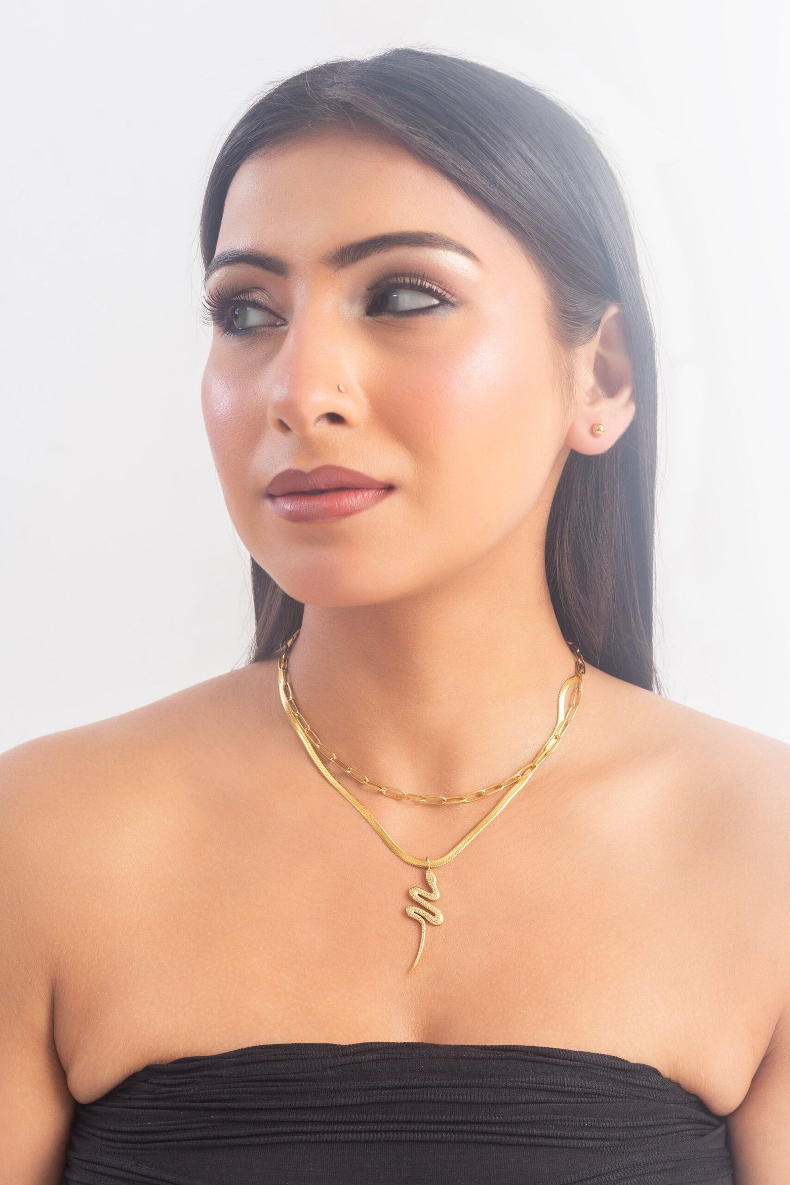 UNIHLC Twin Layer Snake Necklace