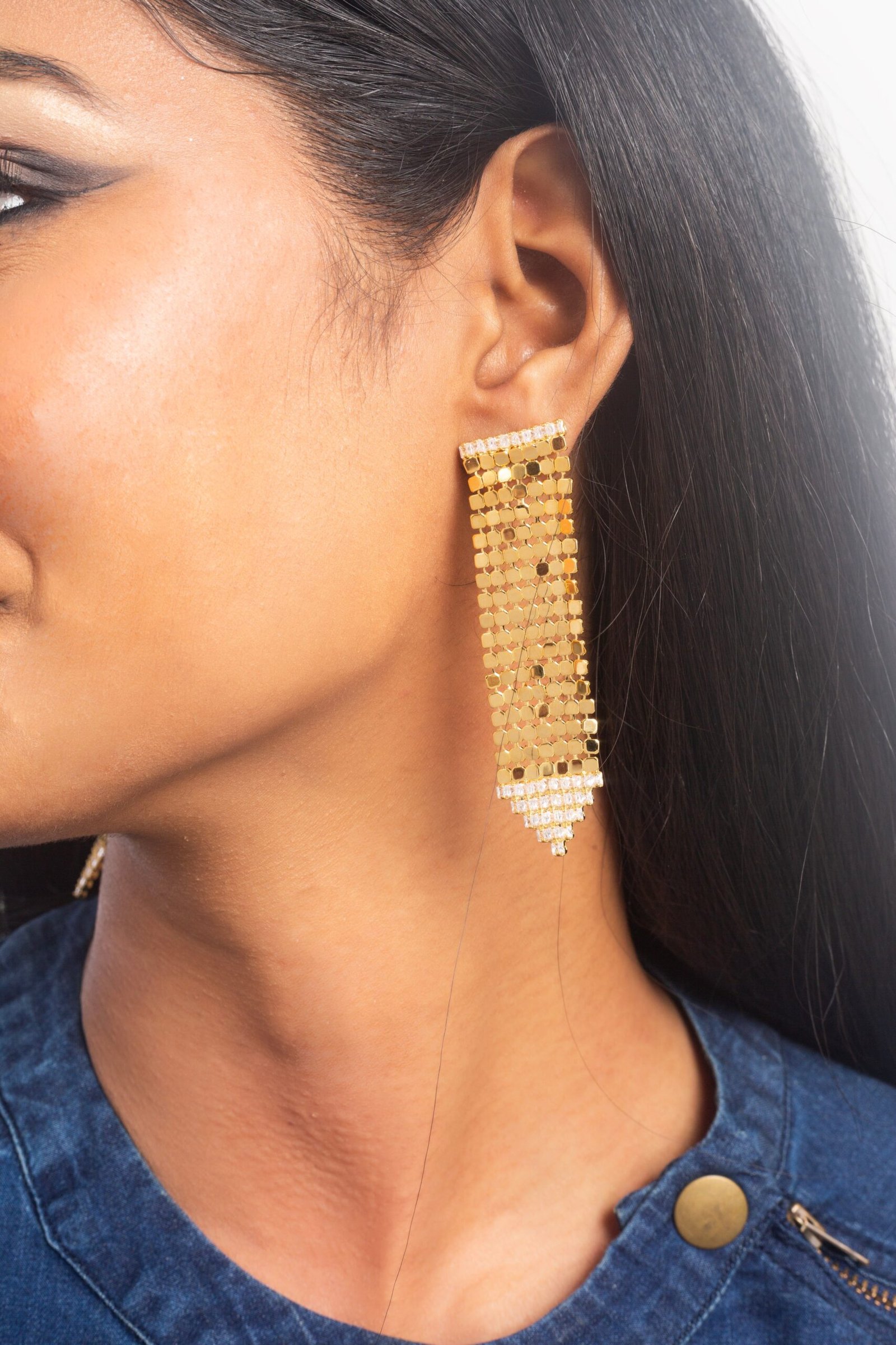 UNIHLC Gold Dangling Earrings