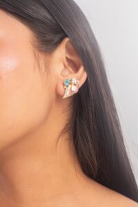UNIHLC Sapphire Bloom Studs